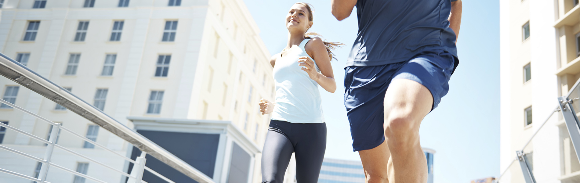 Man and Woman Running